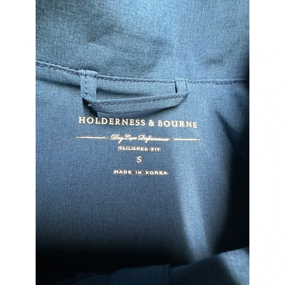 NWT Mens Holderness & Bourne The Conrad Vest Dry Luxe Performance Teal Blue Sz S